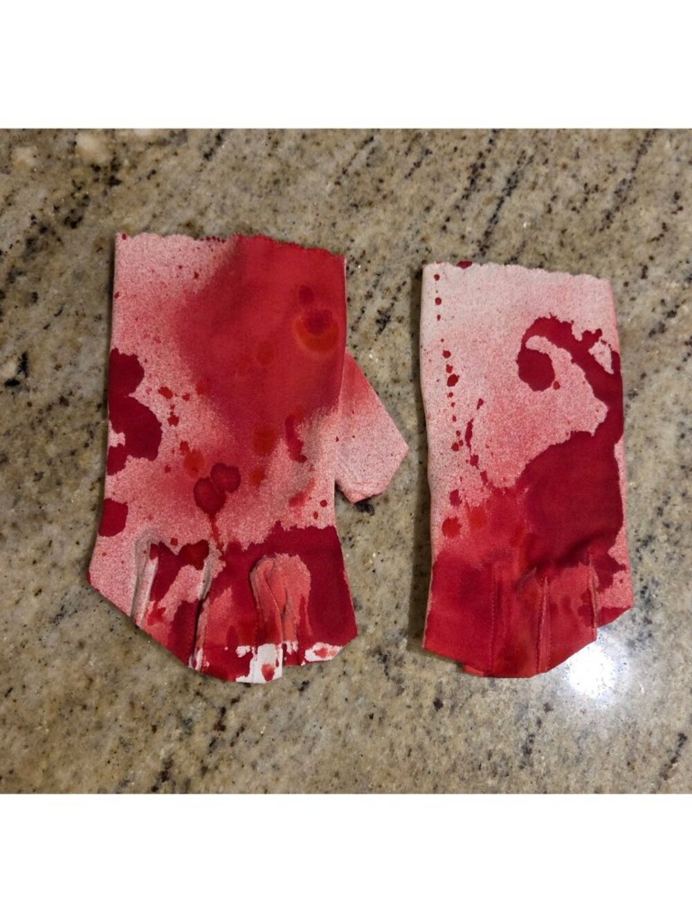 Women's Size L/XL Fingerless Blood Soaked Stain Spatter Gloves Costume Horror